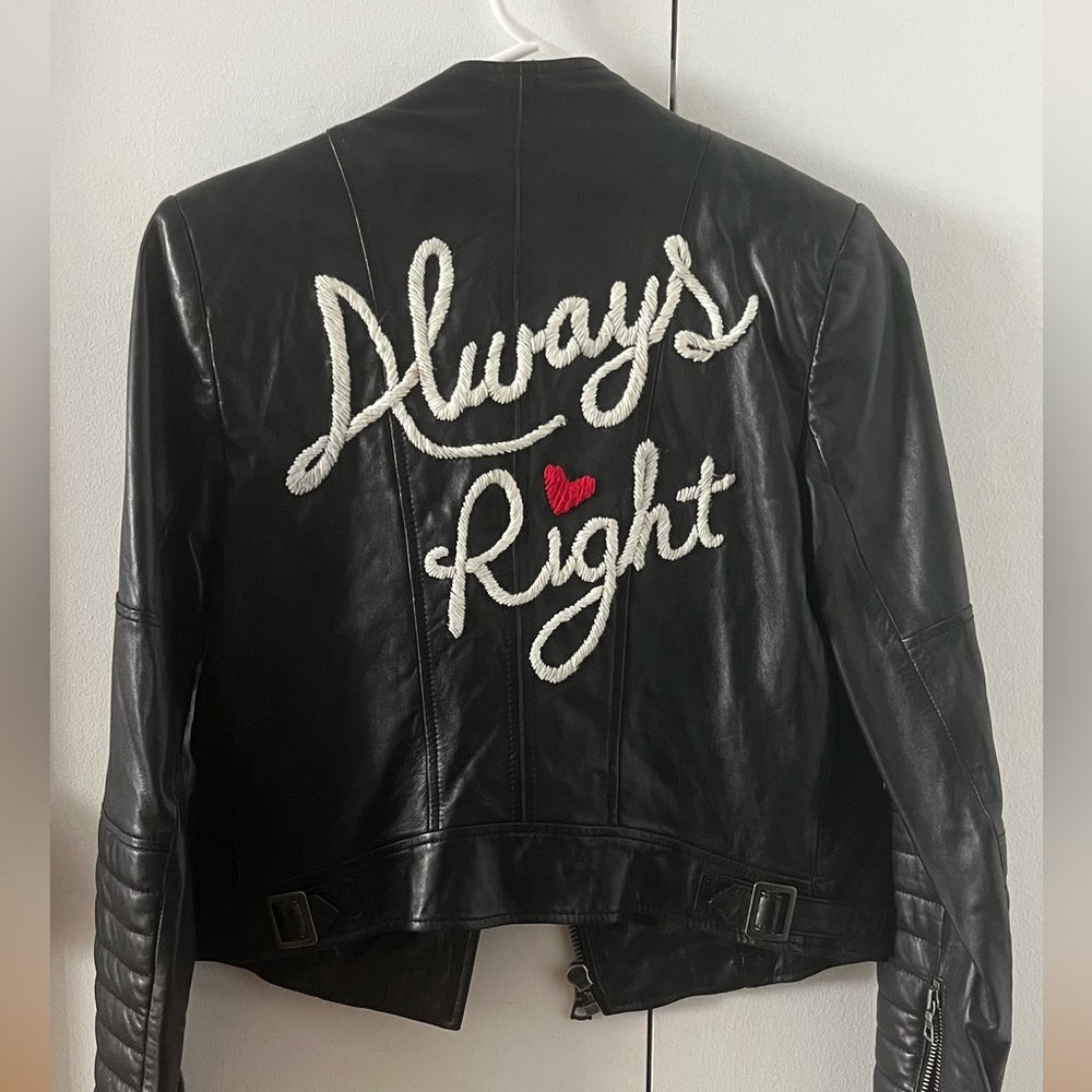Alice & Olivia “Always Right” Leather Jacket
